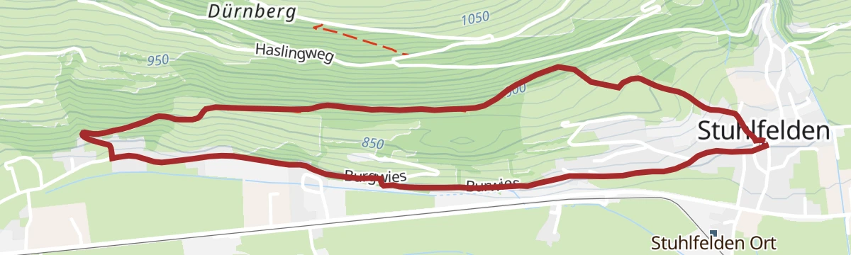 Route map: Stuhlfelden: Waldkapellen- Rundweg